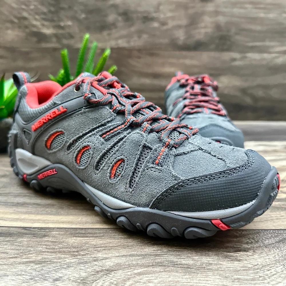 NIB Merrell Crosslander Vent Hiker Sneaker Gray Castle Rock Cayenne - Picture 5 of 15